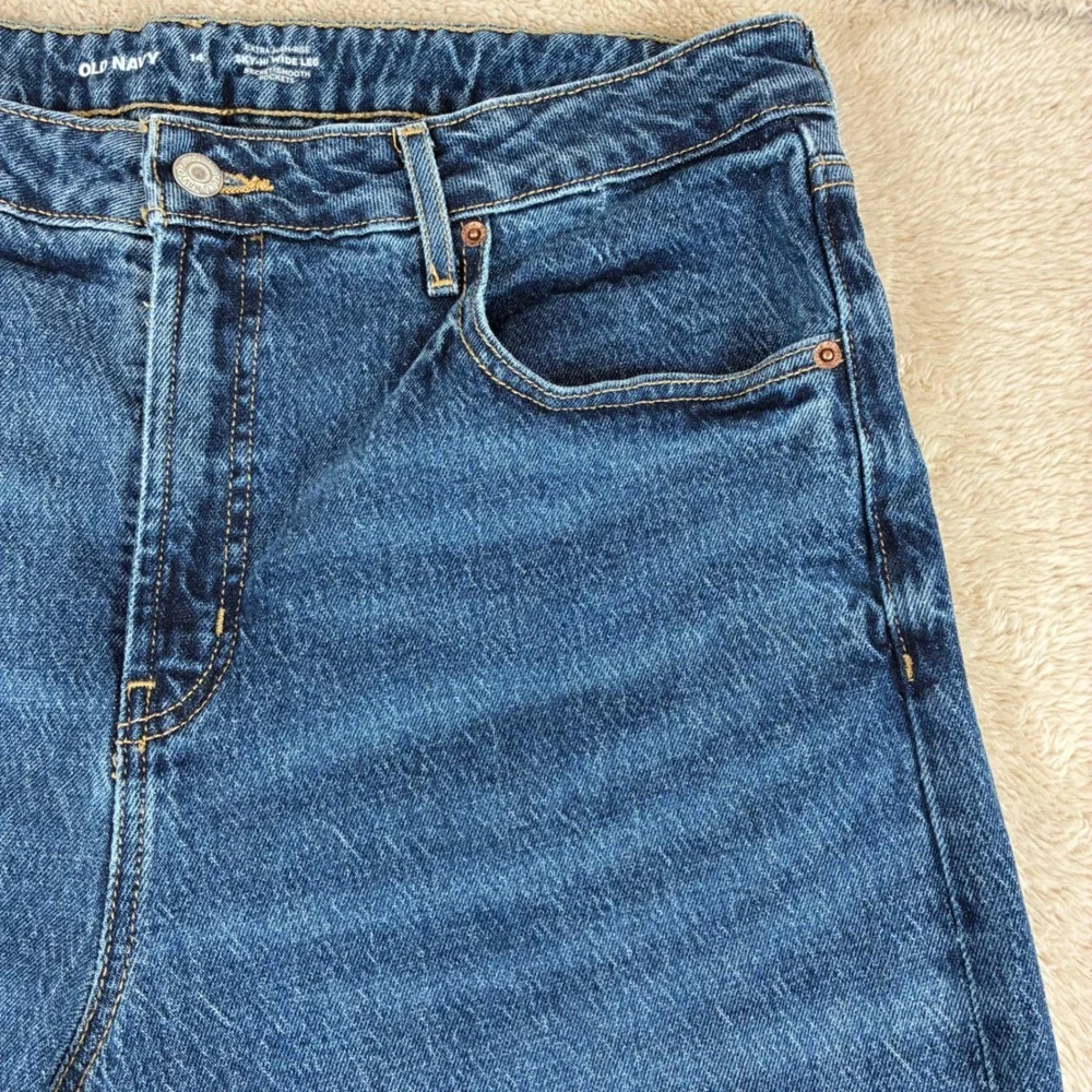 Old Navy Sky-Hi‎ Wide Leg 14 Cotton Denim Indie Boho Retro Streetwear Chic